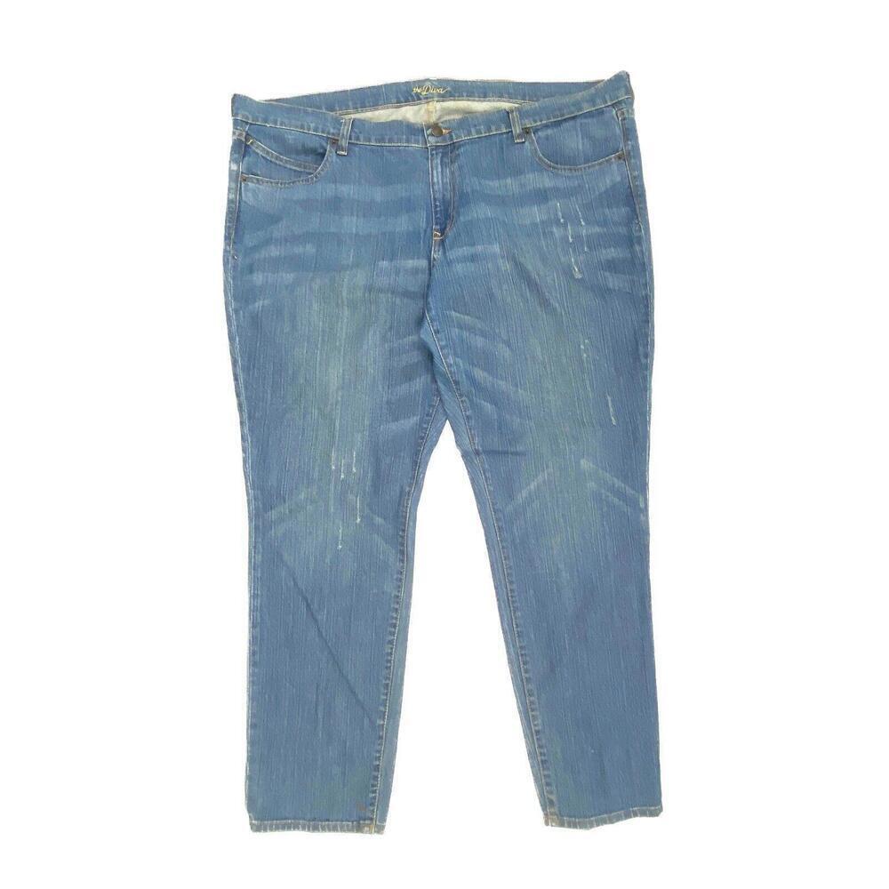 Old Navy The Diva Skinny Distressed Women's size 20 Medium Blue Denim Jeans